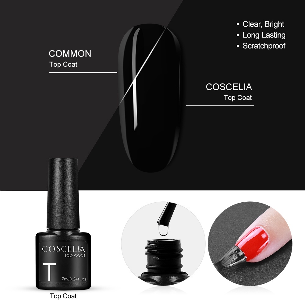 1 Lọ Sơn Móng Tay Gel 7ml Với Áo Khoác Và Lớp Phủ Có Sơn Phủ 48 Màu Tùy Chọn(21-40)