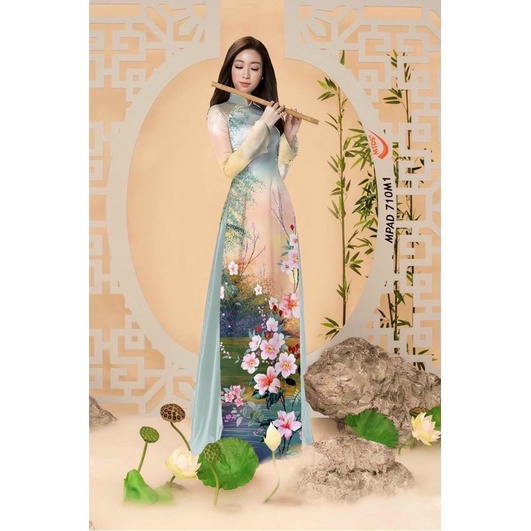 Vải áo dài phong cảnh