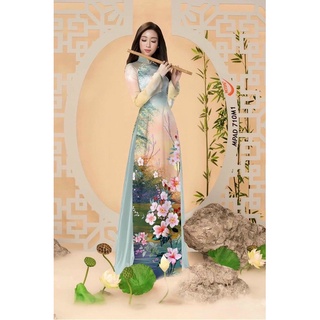vải áo dài phong cảnh