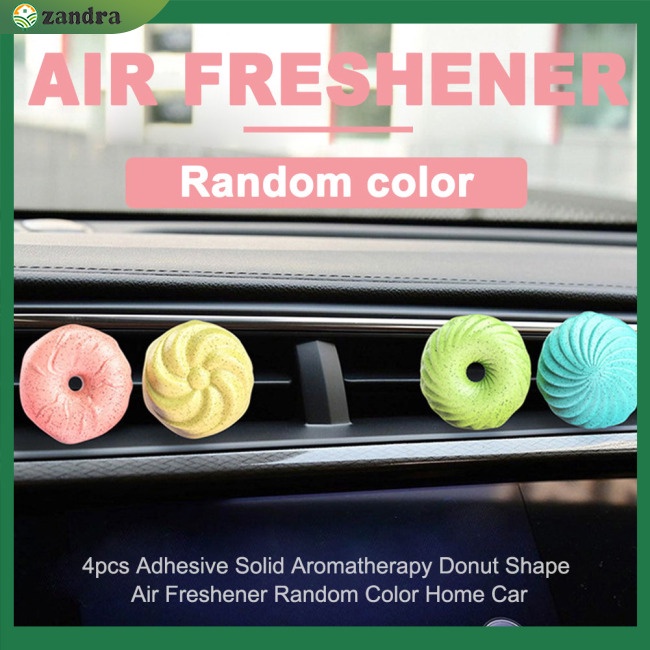 Set 4 Viên Tinh Dầu Thơm Khử Mùi Đa Năng Hình Bánh Donut Cho Nhà Ở / Văn Phòng / Xe Hơi