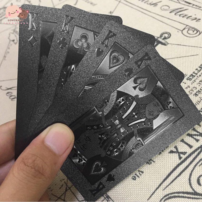 Set 54 lá bài tây nhựa PVC lá vàng chống thấm nước thời trang mới lạ làm bộ sưu tập