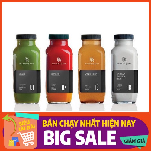 ❣️Chai thủy tinh vuông cao miệng rộng nắp nhựa 250ml-350ml-500ml❣️