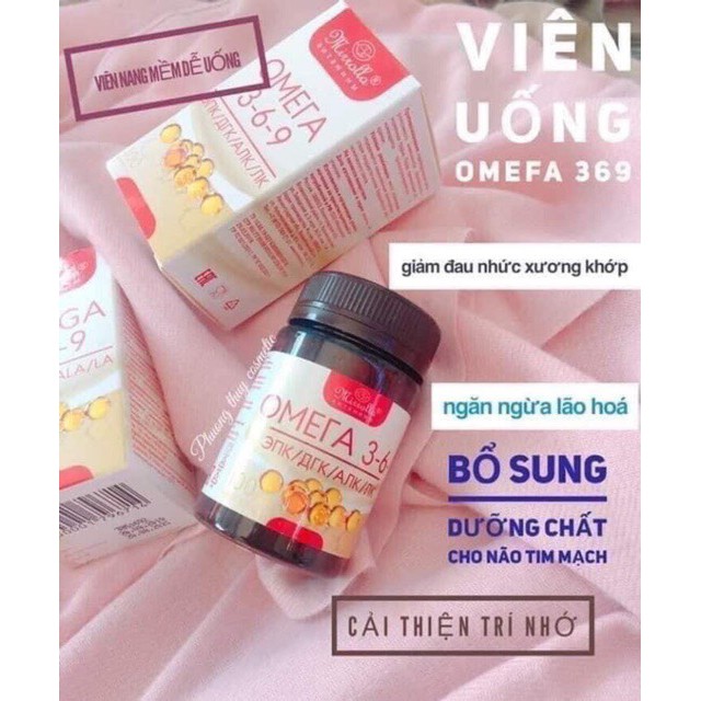Omega 369 Mirrolla Nga, tốt cho sức khỏe, trắng da, giúp da mịn màng trắng sáng tự nhiên, 1 hộp 100 viên | BigBuy360 - bigbuy360.vn