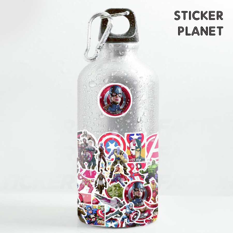 Sticker siêu anh hùng trang trí mũ bảo hiểm, đàn, guitar, ukulele, điện thoại laptop chủ đề marvel