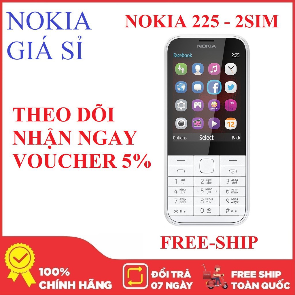 Điện thoại NOKIA 225 - 2SIM - Có chụp hình - NOKIA GIÁ SỈ