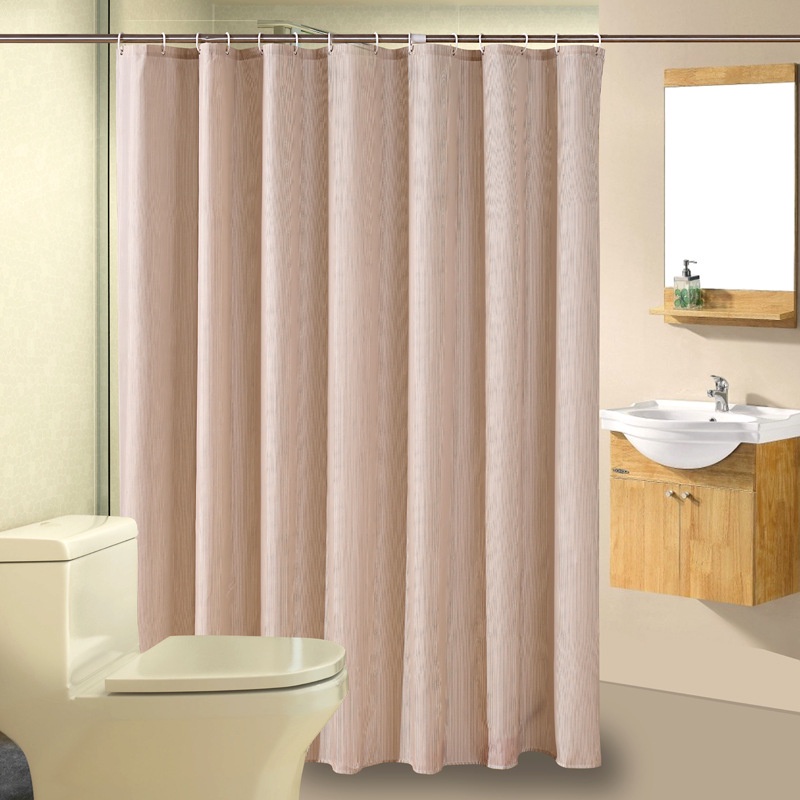 Polyester cloth rice strip waterproof printing shower curtain