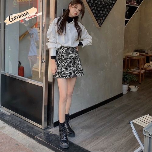 Chân váy dáng chữ a ngắn Goness hoạ tiết ngựa vằn đẹp thời trang sành điệu cho nữ A508 | BigBuy360 - bigbuy360.vn