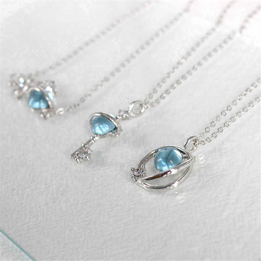 Dây chuyền mặt hình hành tinh đính đá sang trọng hợp thời trang