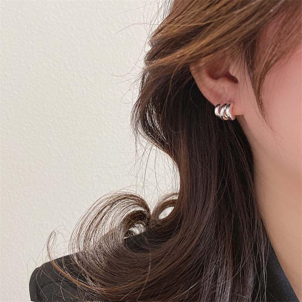 BACK2LIFE Bông Tai Hàng Tròn Thời Trang Thanh Lịch Quyến Rũ Dành Cho Nữ Back2Lilife