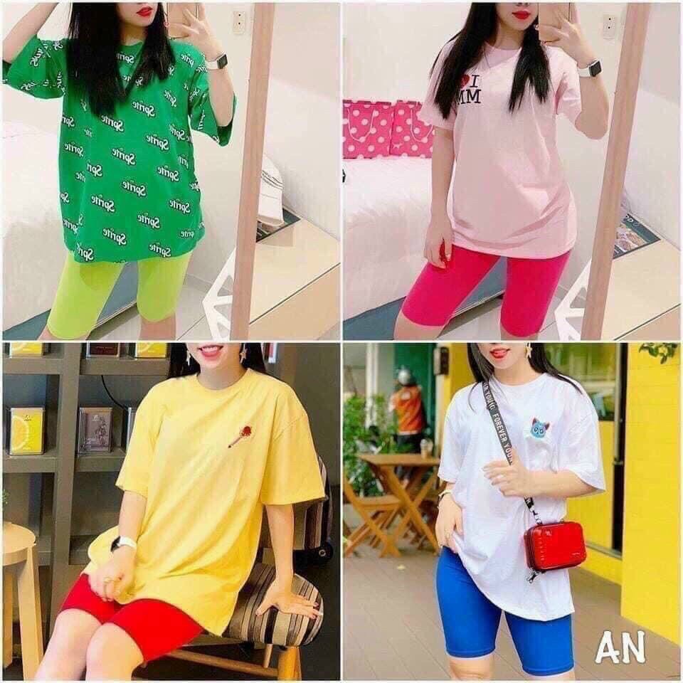 Quần leggng đùi Biker nhiều màu sắc