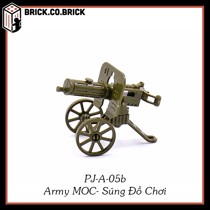 Phụ kiện MOC Army Vũ Khí Hiện Đại Mini bằng Nhựa Chơi Lắp Ráp Mô Hình Sáng Tạo Trang Trí Quân Đội PJ-A-05b