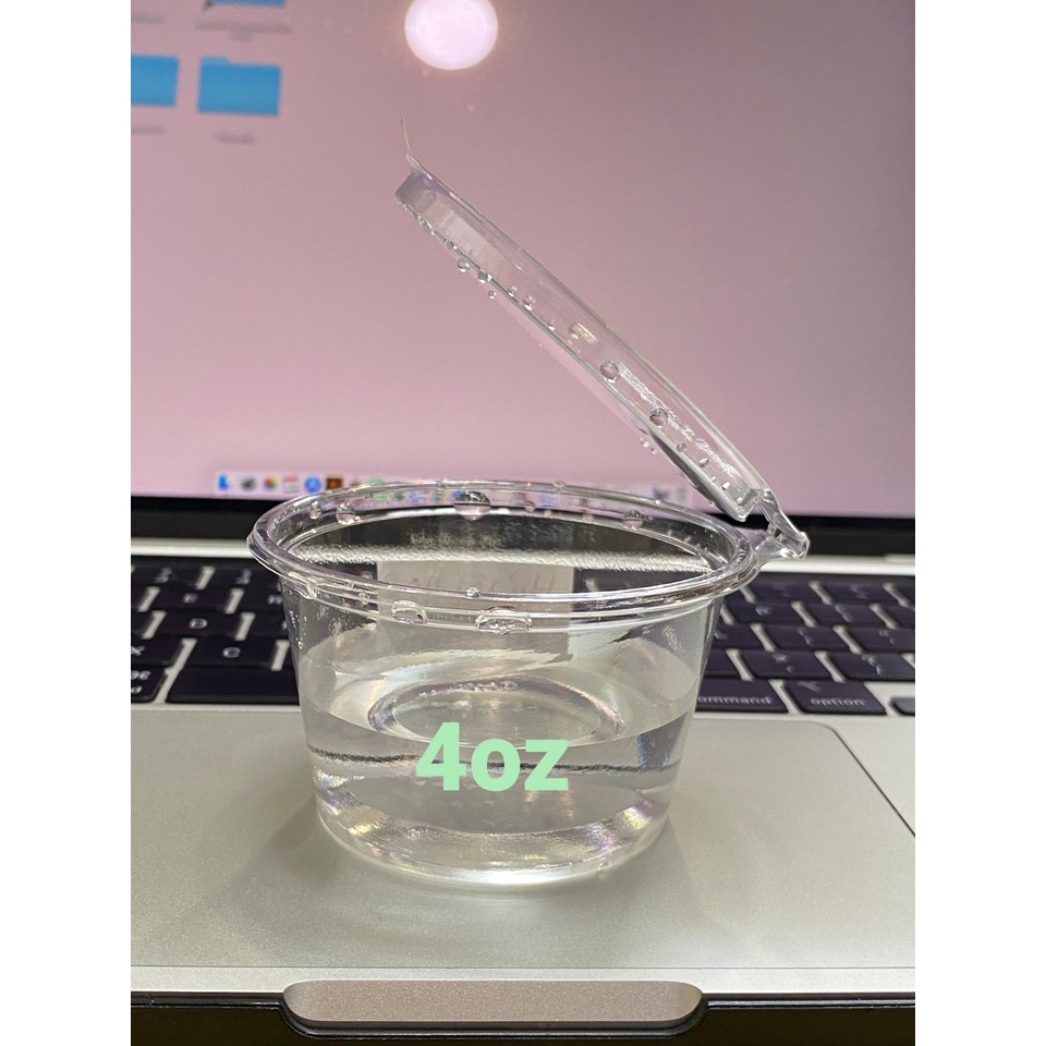 50 cái hủ sốt nhựa nắp liền 2oz, hủ sốt nắp liền 4oz