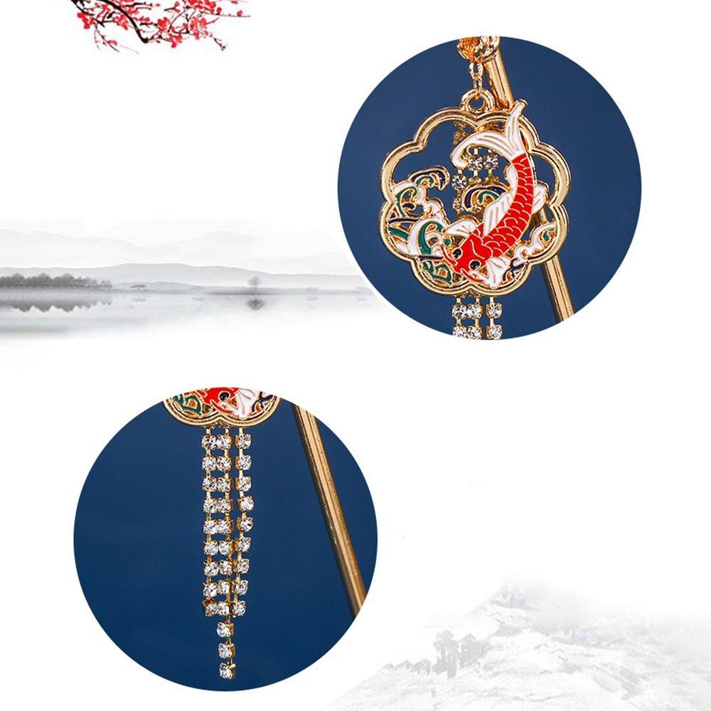 Trâm Cài Tóc Đính Ngọc Trai Tua Rua Phong Cách Trung Hoa Cổ Điển Cho Nữ