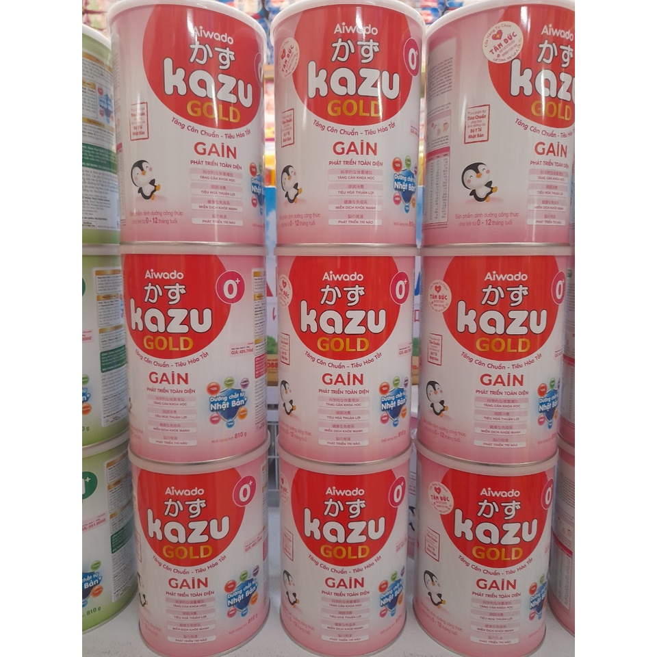 Lon Sữa Bột Dinh Dưỡng 810g Kazu Gold Gian Aiwado Giúp Bé Tăng Cân Nhanh, Tiêu Hóa Tốt