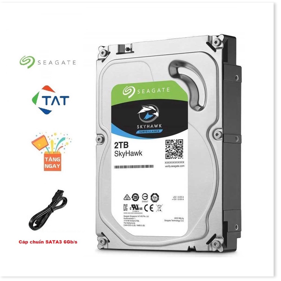 LINH KIỆN LAPTOP ✅ Ổ Cứng HDD Seagate SkyHawk 2TB 3.5 inch Dùng Cho Camera Karaoke Máy tính