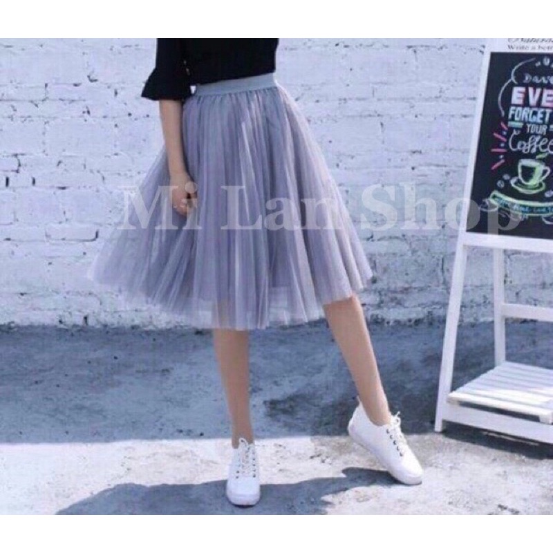 Chân Váy Công Chúa Rẻ Đẹp Hot Trend 3 Màu Đen Xám Trắng