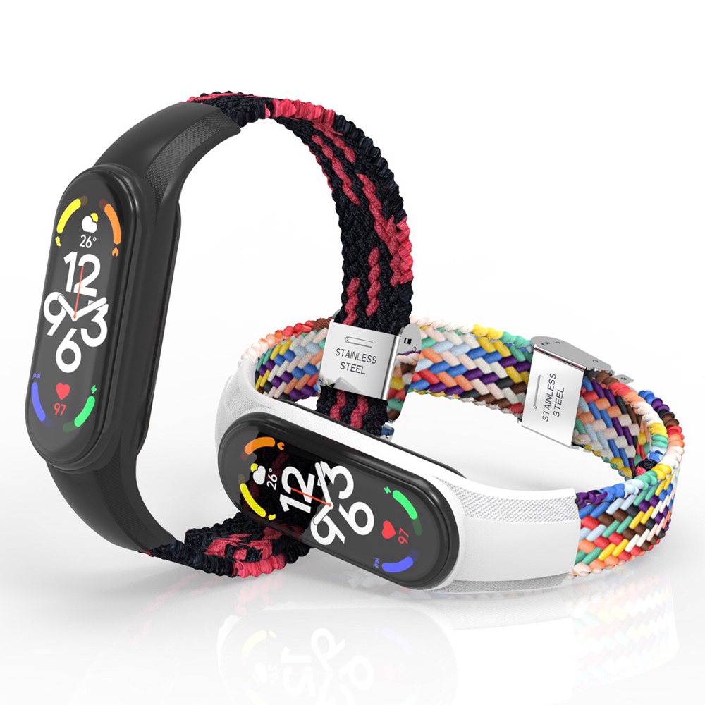 Dây Đeo Thay Thế Bằng Nylon Cho Đồng Hồ Xiaomi Mi band 7 6 5 4 Mi7 Mi6 Xiaomi Miband 7 6 5 47