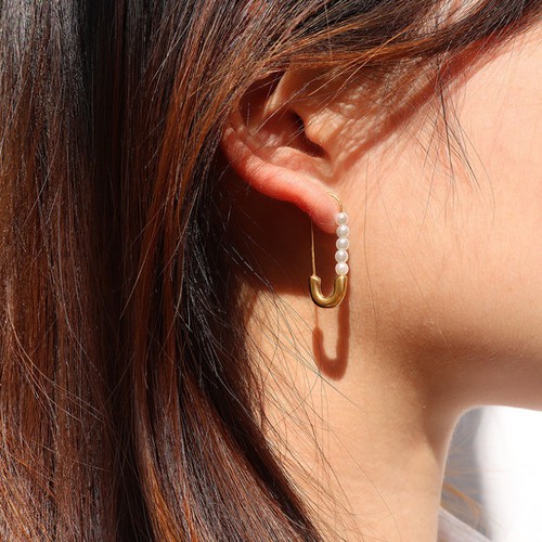 Bông Tai Nữ Hình Gim Băng Titan Ko Đen TT 3503