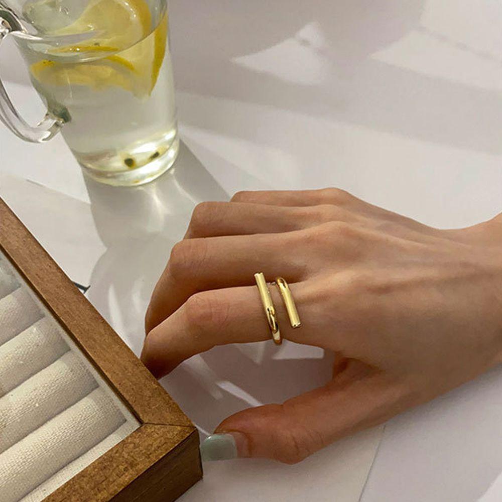 Nhẫn Hở Bằng Kim Loại Tùy Chỉnh Thiết Kế Tinh Tế Thời Trang Cho Nam Và Nữ