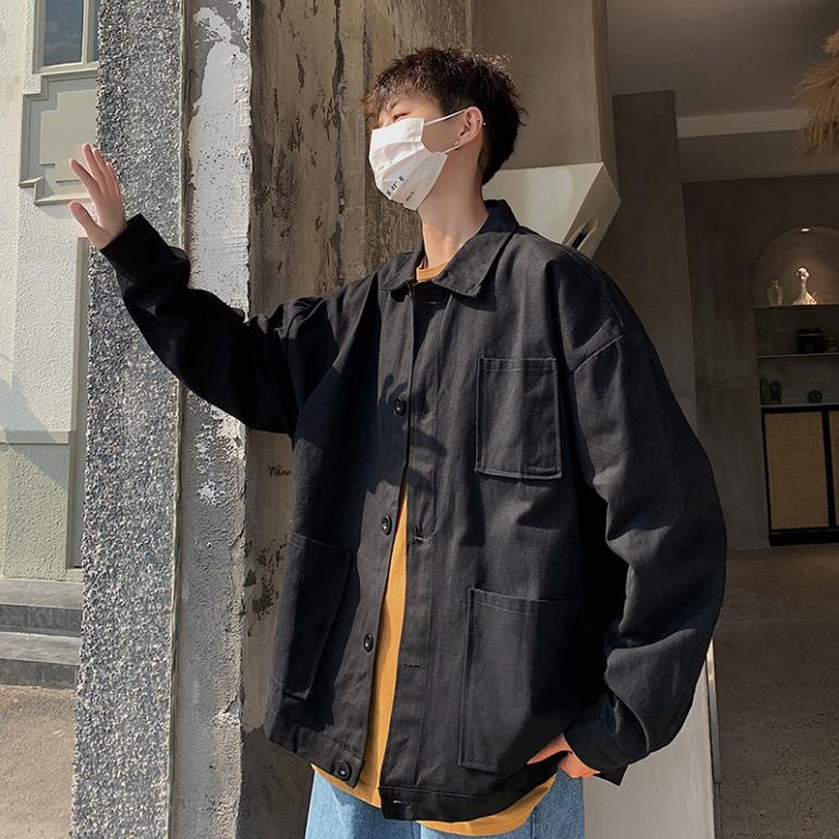 Áo Sơ Mi From Rộng ,Áo Khoác Chất Thô Kaki Cho Cả Nam Và Nữ .