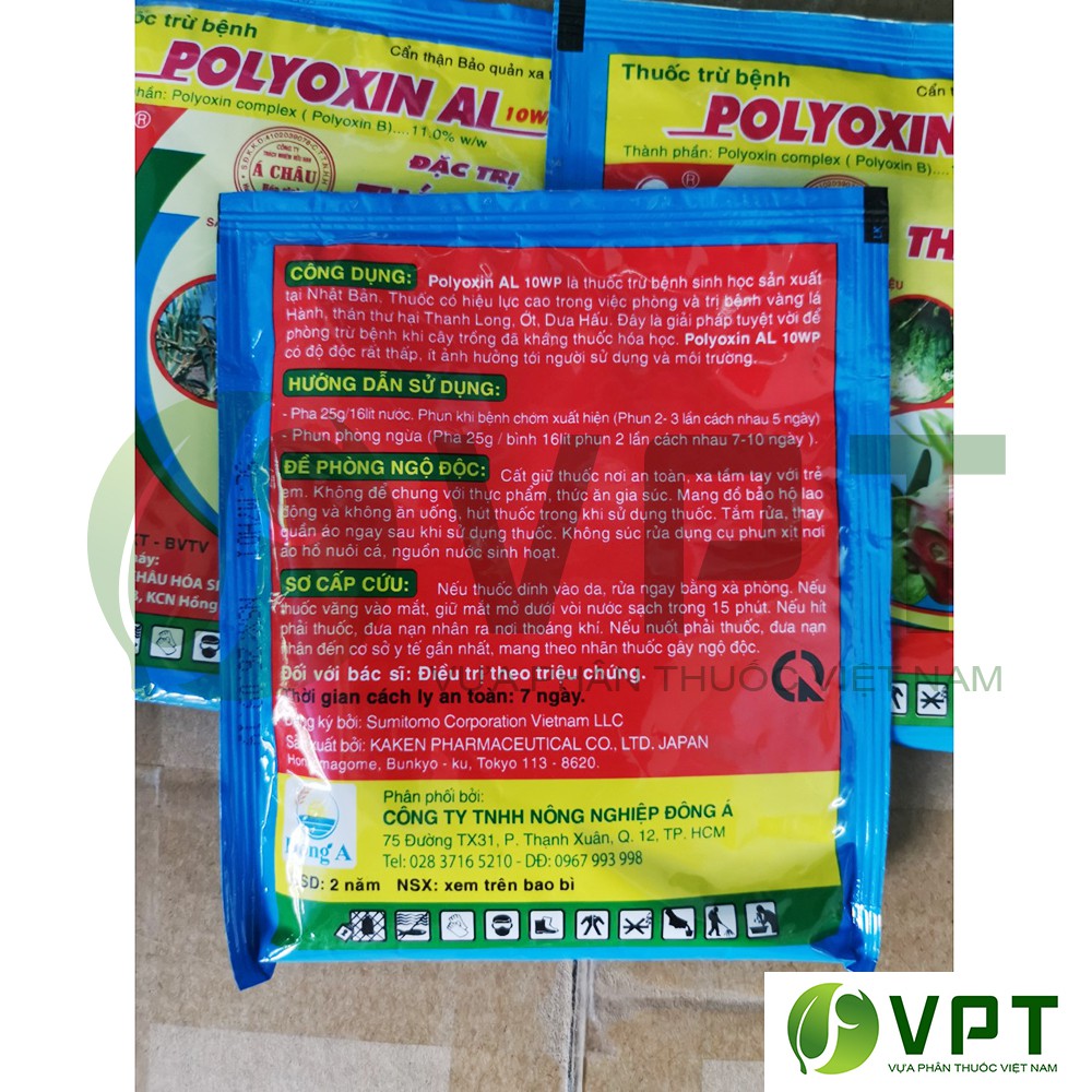 POLYOXIN AL 10WP Thuốc đặc trị thán thư gói 25g