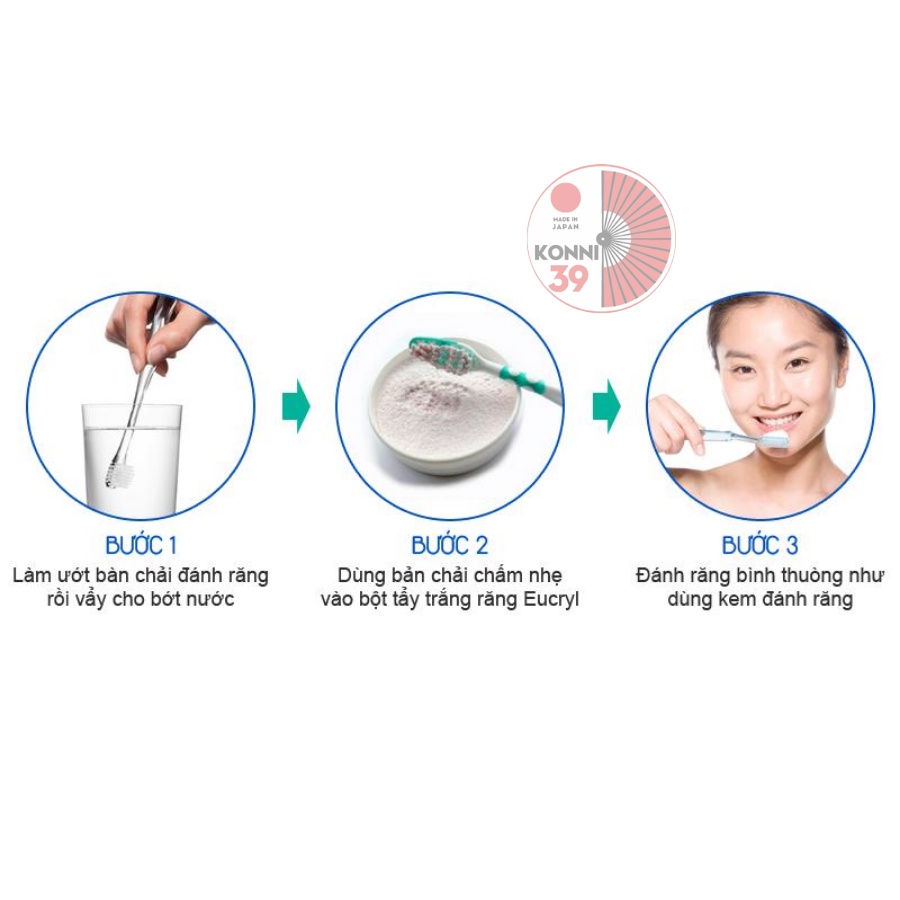 Bột bạc hà giúp sạch miệng trắng răng, hơi thở thơm mát Eucryl Toothpower 50g - Bahachiha