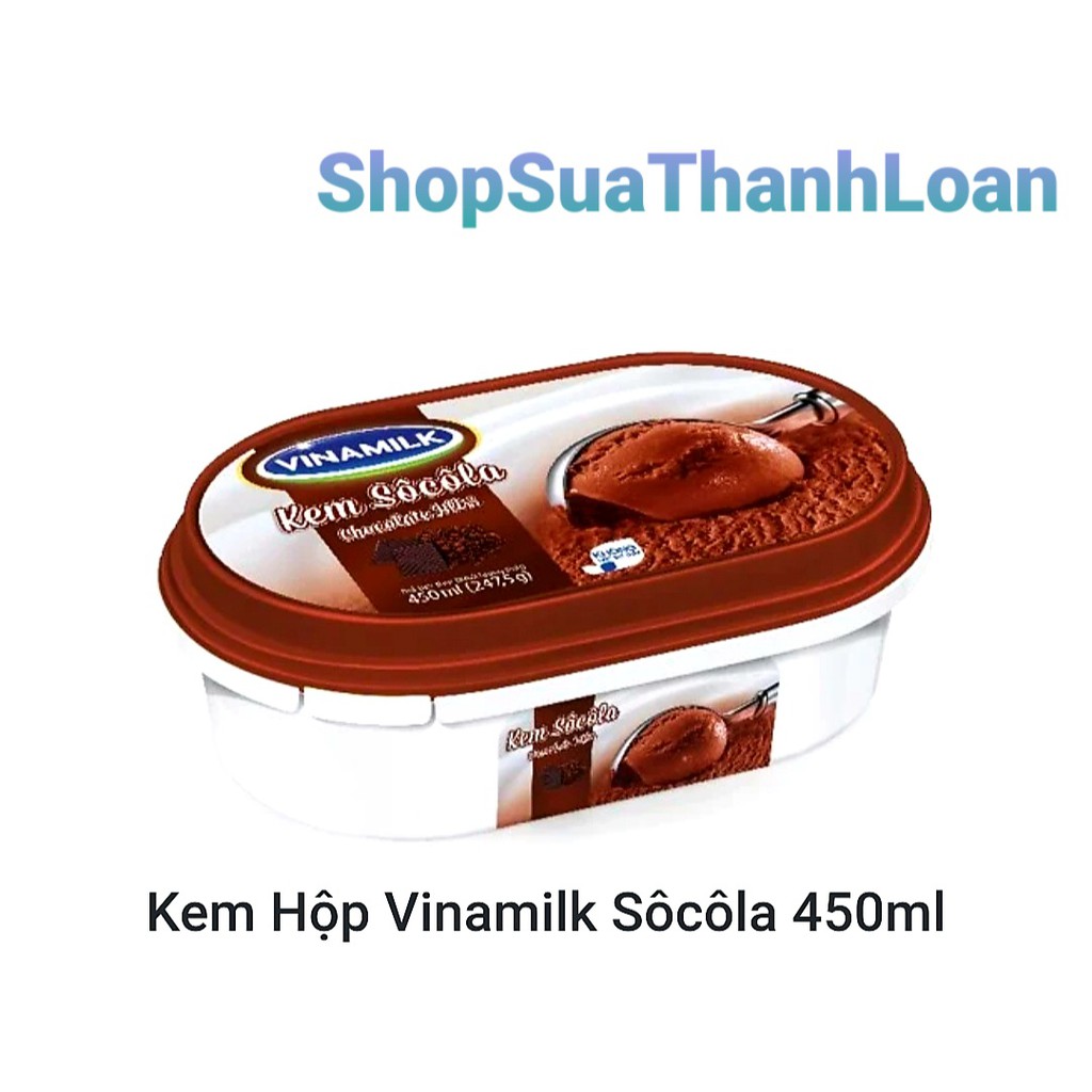 [GIAO NowShip] KEM HỘP VINAMILK SÔCÔLA - HỘP 1L/ 450ML