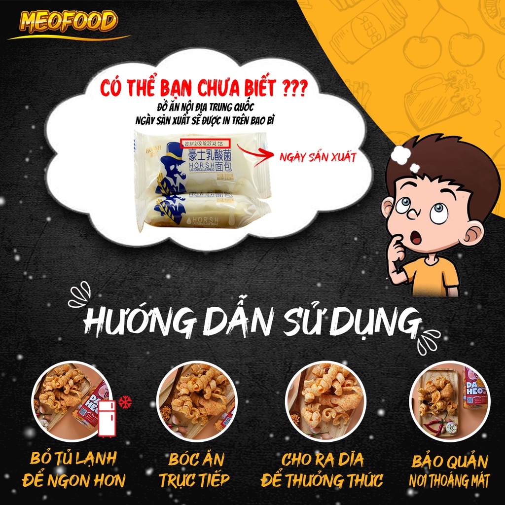 Da Heo Tỏi Ớt 150g - Da Heo Sốc Tỏi Ớt - Da Heo Cháy Tỏi Ớt - Đồ Ăn Vặt MeoFood Giá Rẻ