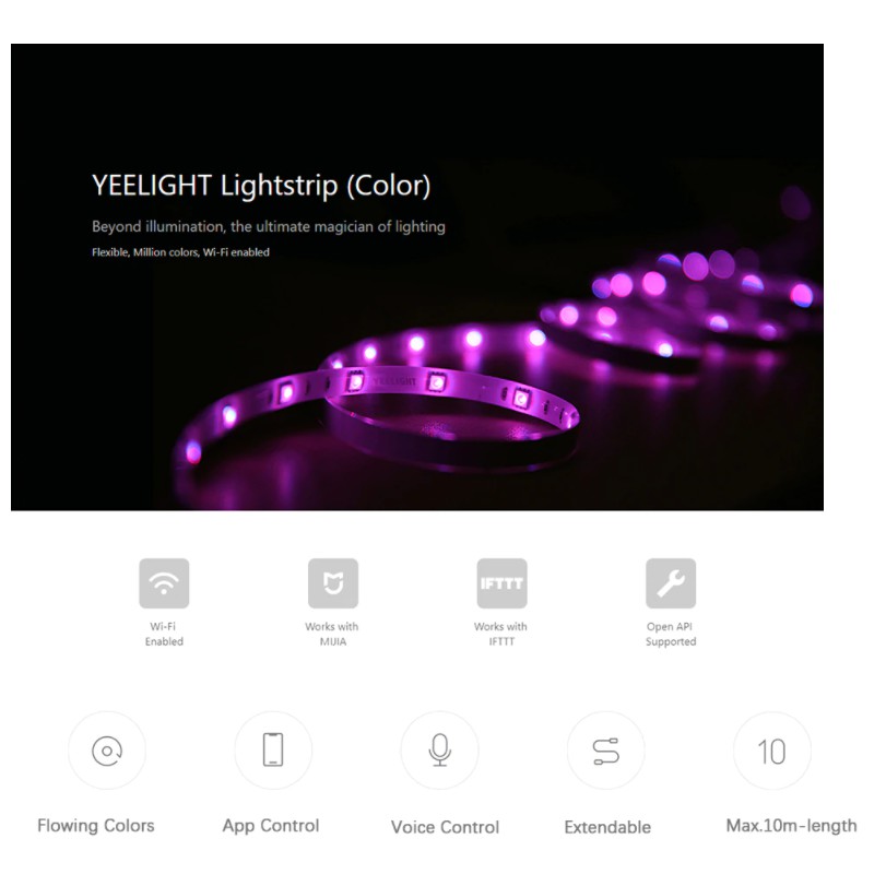 ĐÈN LED DÂY THÔNG MINH XIAOMI YEELIGHT LIGHTSTRIP PLUS 1S – BẢN GLOBAL - Nâng Cấp 2020 Hỗ trợ Apple Homekit