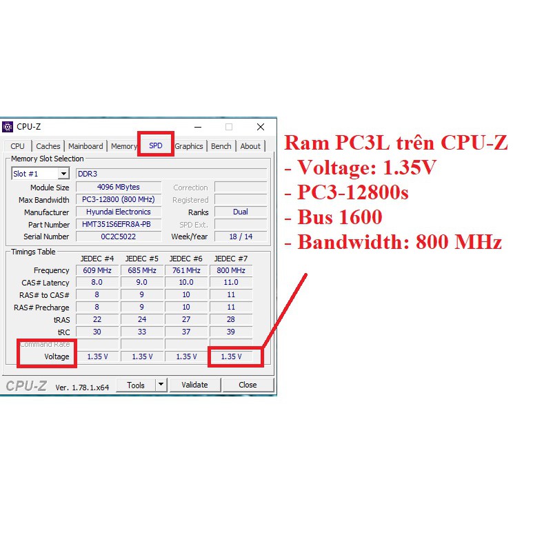 📌 RAM Laptop 4G PC3L DDR3 cũ tháo máy Bus 1600 MHz (Ram Laptop PC3L-4G cũ)