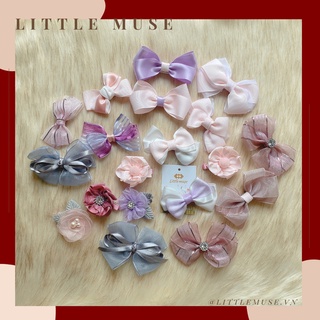 Set 2 Kẹp Tóc trẻ em Kiểu Nơ Handmade Little Muse Xinh Xắn Dành Cho Bé Gái