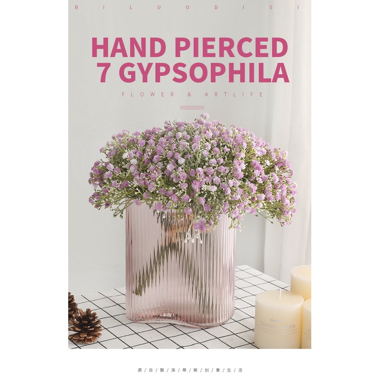 1bó 7pcs Gypsophila Bó Hoa hoa giả decor cây giả trang trí nhà trang trí phòng ngủ hoa đẹp