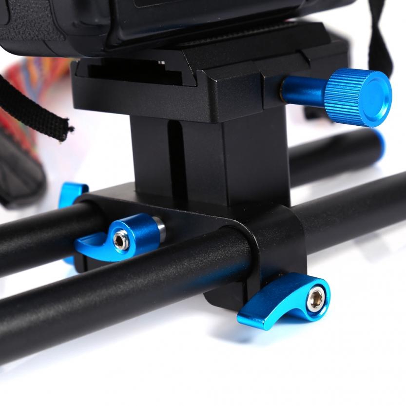Hệ thống thanh ray 15mm đế cố định máy ảnh cơ DSLR