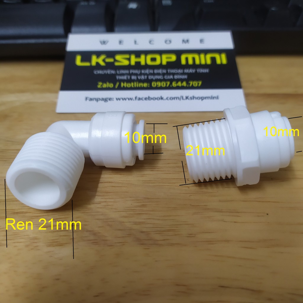 Nối ren 21mm ra ống phi 10mm