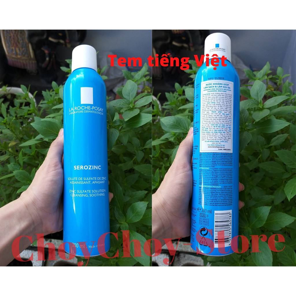 [TEM CTY] Xịt khoáng La Roche Posay Serozinc 150mL &amp; 300mL - Xịt khoáng giúp giảm sưng viêm, giảm bóng nhờn