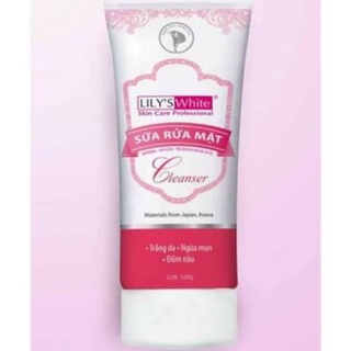 Sữa rửa mặt trắng da ngừa mụn lily's white