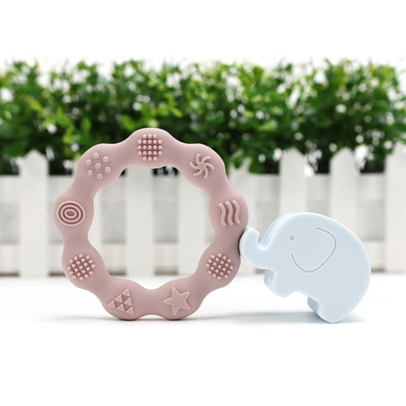 Đồ Chơi Ngậm Nướu Hình Vòng Tay Hoạt Hình Bằng Silicone Dành Cho Em Bé