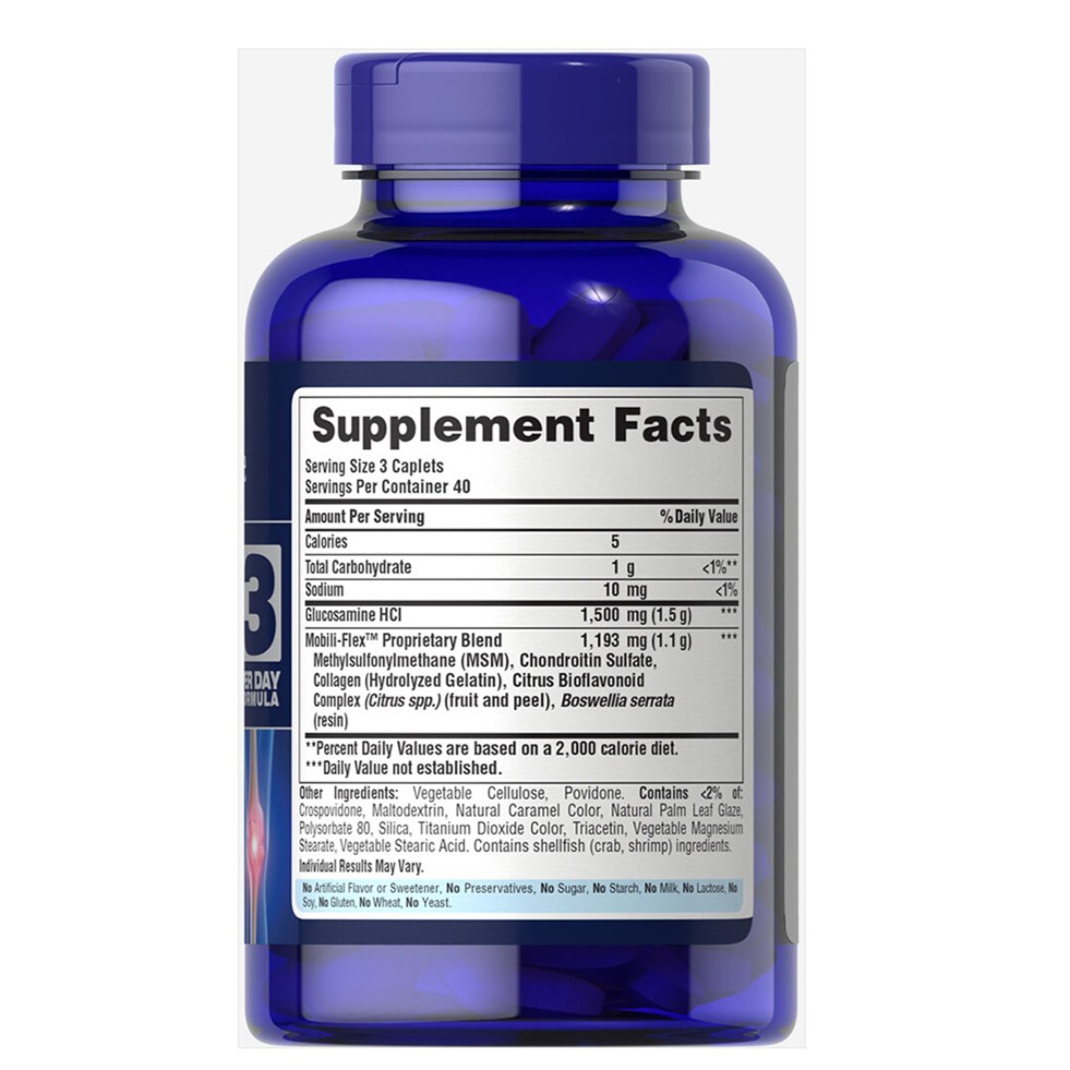 Viên uống giảm thoái hóa khớp, tăng cường dịch khớp Double Strength Glucosamine120v