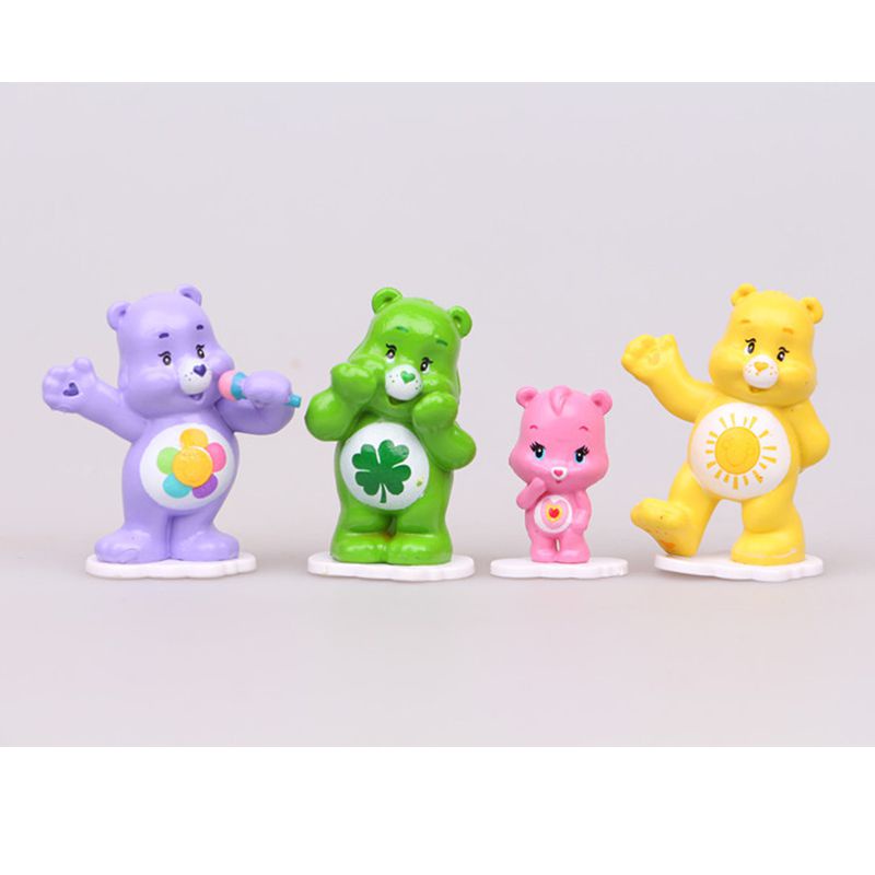 Set 12 Tượng Gấu Hoạt Hình Trang Trí Bánh Kem