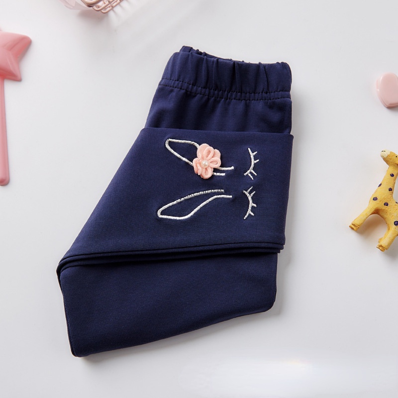 Quần Dài cotton Mỏng in Họa Tiết Thỏ Hoạt Hình Dễ Thương Cho Bé Gái