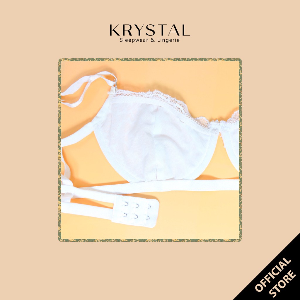 Bộ đồ lót ren có gọng nâng ngực, không mút, màu Trắng sexy gợi cảm KRYSTAL Bralette KB32 | BigBuy360 - bigbuy360.vn