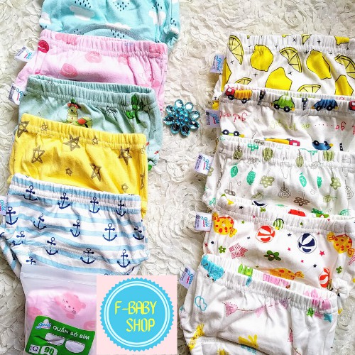 Combo 3 Quần bỏ bỉm vải cotton 6 lớp siêu thấm hiệu Goodmama cho Bé trai từ 5 - 17kg. Giao màu ngãu nhiên.