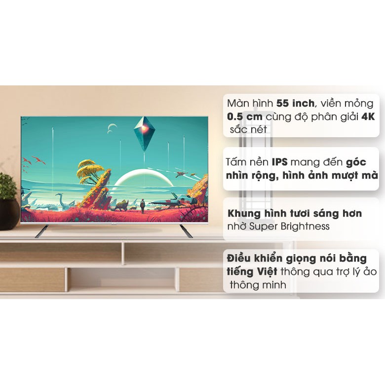 Android Tivi Casper 55 inch 55UW6000, Tivi 55in giọng nói thái lan giá rẻ. 2022