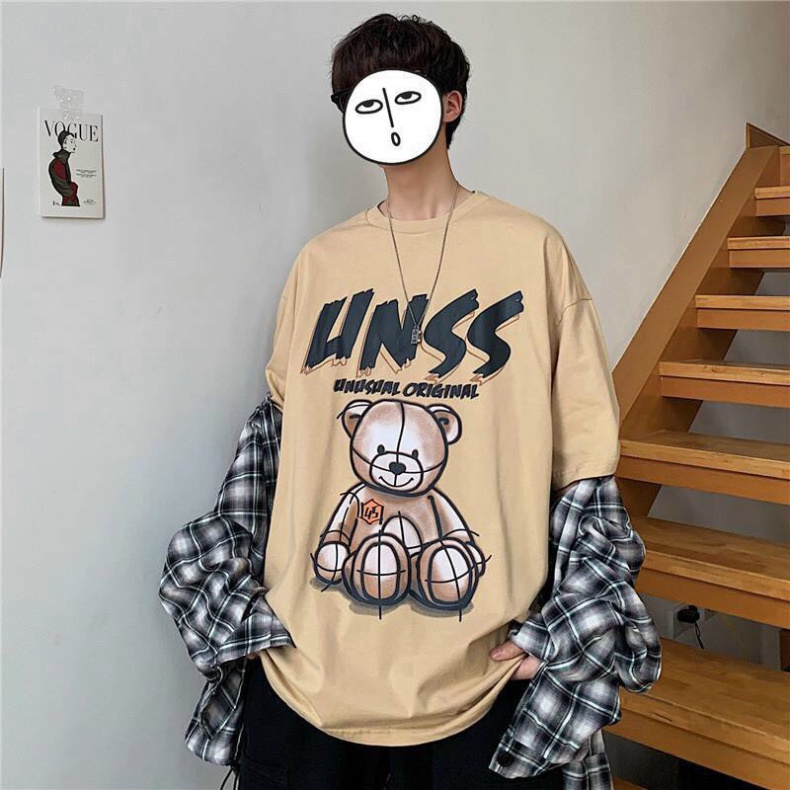 Áo Thun Tay Lỡ Unisex Ngáo Ngơ phông form rộng Unisex nam nữ phong cách Ulzzang ATIN 79