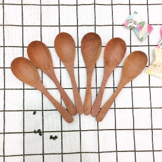 Bộ 4 Thìa, muỗng gỗ Nhãn cao cấp xuất Nhật (15,5cmx4cm)