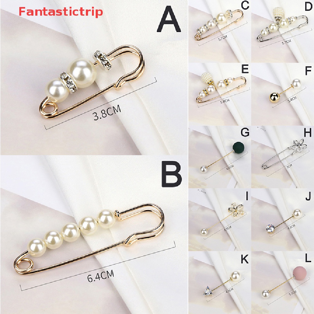 [Fantastictrip] Trâm Cài Áo Sweater / Quần Dài Đính Ngọc Trai Mới