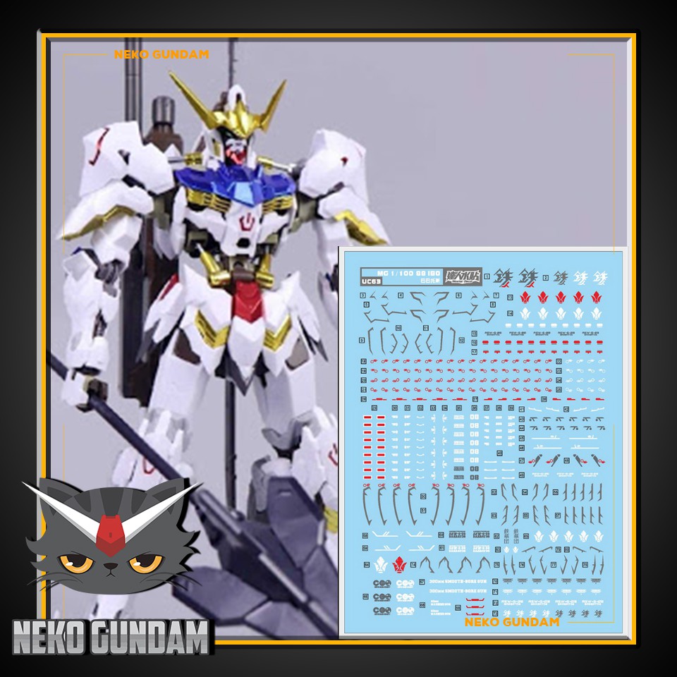 Decal trang trí mô hình 1/100 8818 Gundam Barbatos ver Hirm Daban