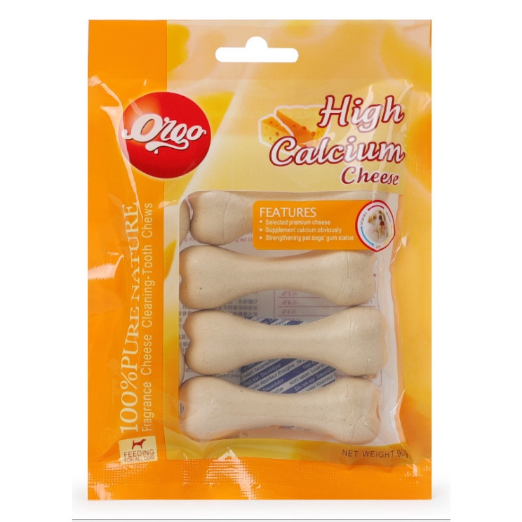 Snack Xương Canxi Phô Mai ORGO cho Chó 90gr