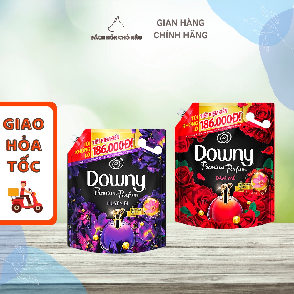 Nước Xả Vải Downy Huyền Bí/ Downy Hương Đam Mê 3L/ Túi [ Hàng Chính Hãng]