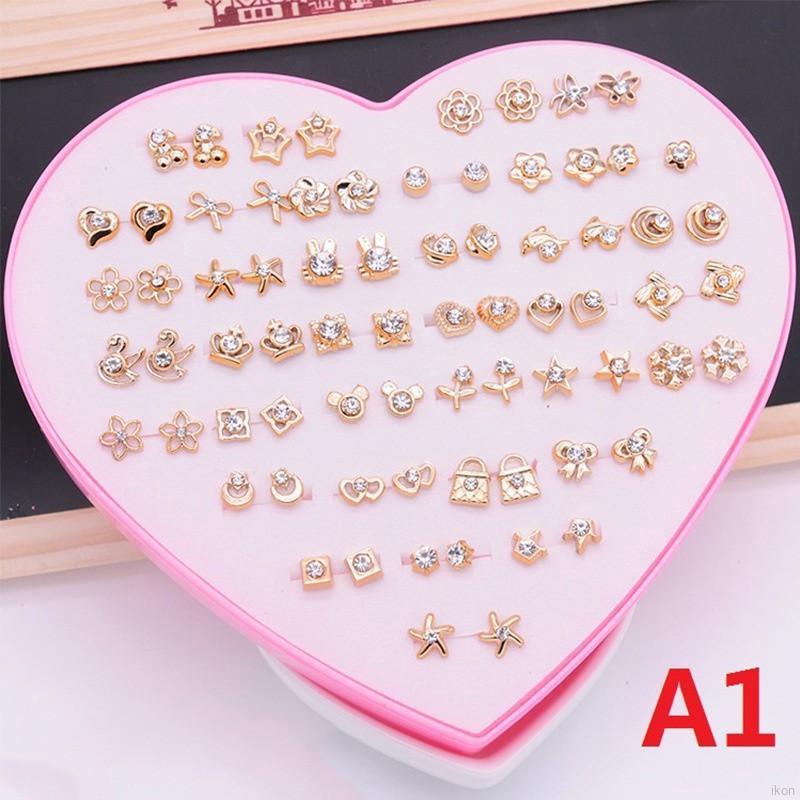 Set 36 đôi bông tai nhiều kiểu xinh xắn đáng yêu cho nữ